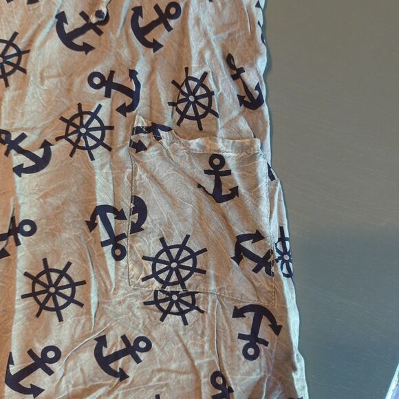 Raya Sun Dress Swim Cover Up Small/Medium Gray Blue Coastal Nautical Beach - Picture 7 of 7